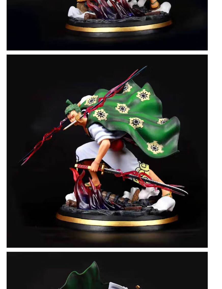 之国金色屋顶索隆三刀流手办摆件礼物大号 和之国索隆【31cm】【图片
