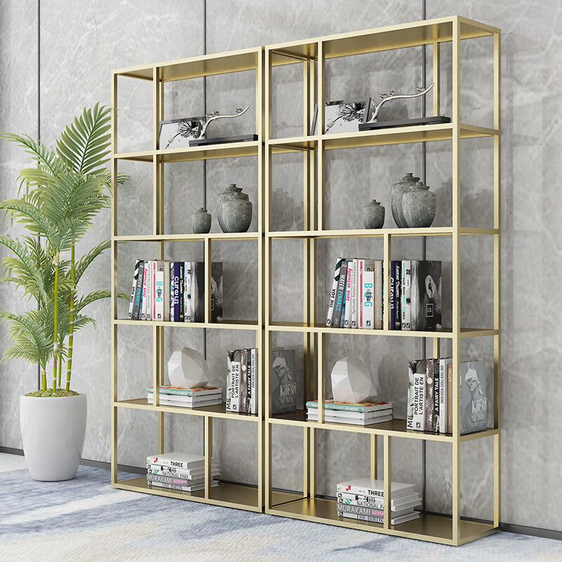 定制轻奢后现代简约客厅落地网红屏风办公室置物架隔断高档展示架整装