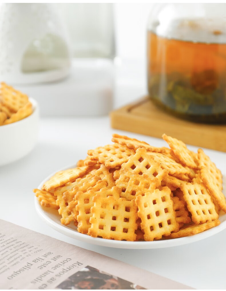 卡慕薯丼脆脆饼干网红休闲食品苏打饼干代餐儿童零食办公室小吃烧烤味