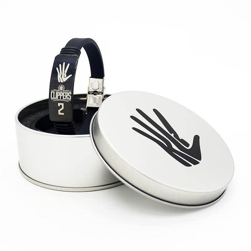 保罗乔治黑金属篮球手环13号快船队球迷礼物周边用品腕带nba手链 乔治