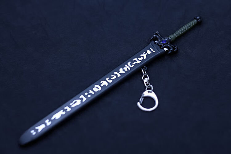 仙剑奇侠传三周边景天魔剑神魔之剑古风鞘剑金属模型未开刃摆件 魔剑