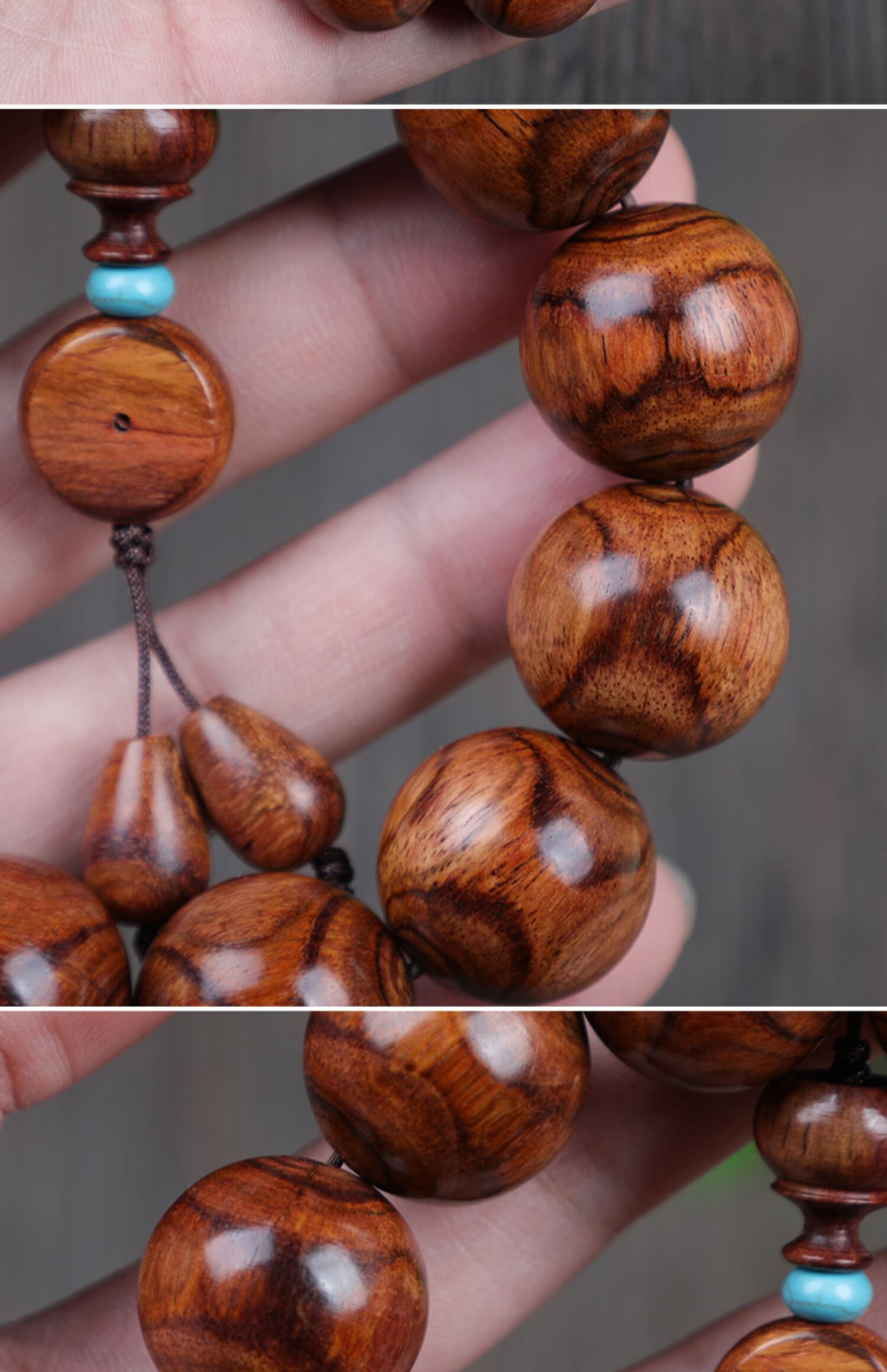 【潘家园捡漏】轩野 正宗海南黄花梨手串男2.