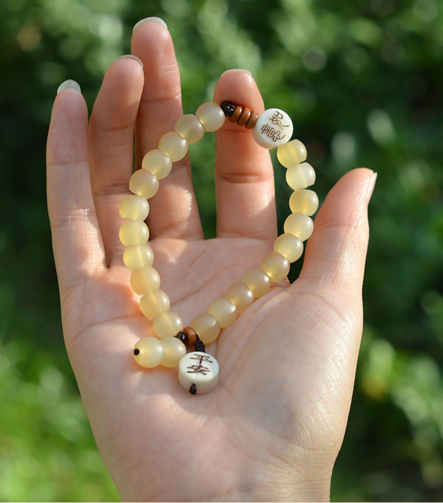 钻至宝原创西藏老料羊角佛珠手串女清肝明目转运保平安菩提子手链男两