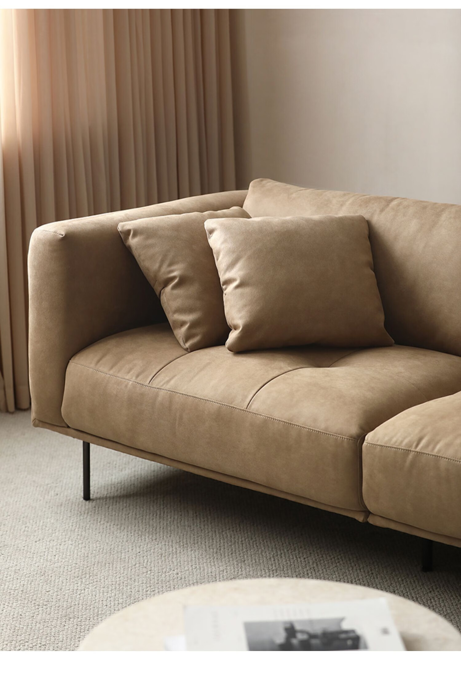 科技布布艺沙发意式客厅简约现代小户型
