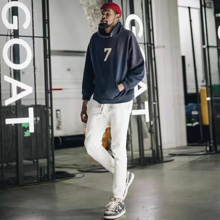 tx fog 复线essentials第七季数字7植绒休闲宽松连帽卫衣男女美式帽衫