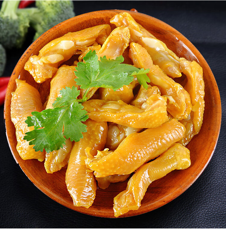 正宗梅州盐焗鸡脚筋无骨鸡爪即食鸡脆骨掌中宝去骨小零食网红特产尝鲜