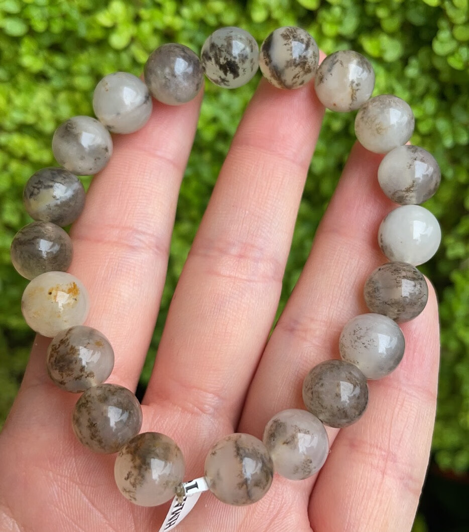 k&k宝钰云南天然黄龙玉冰种水草花10mm女士手串链证书新款人气