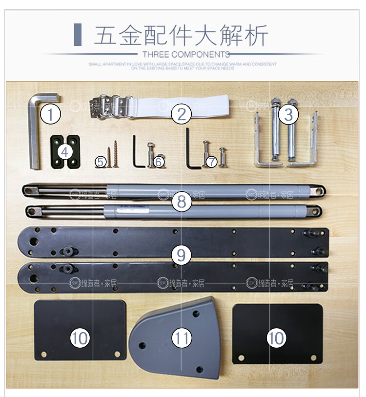 空间缔造者 隐形书桌床壁床整套正翻侧翻 书房床多功能床折叠床隐藏床