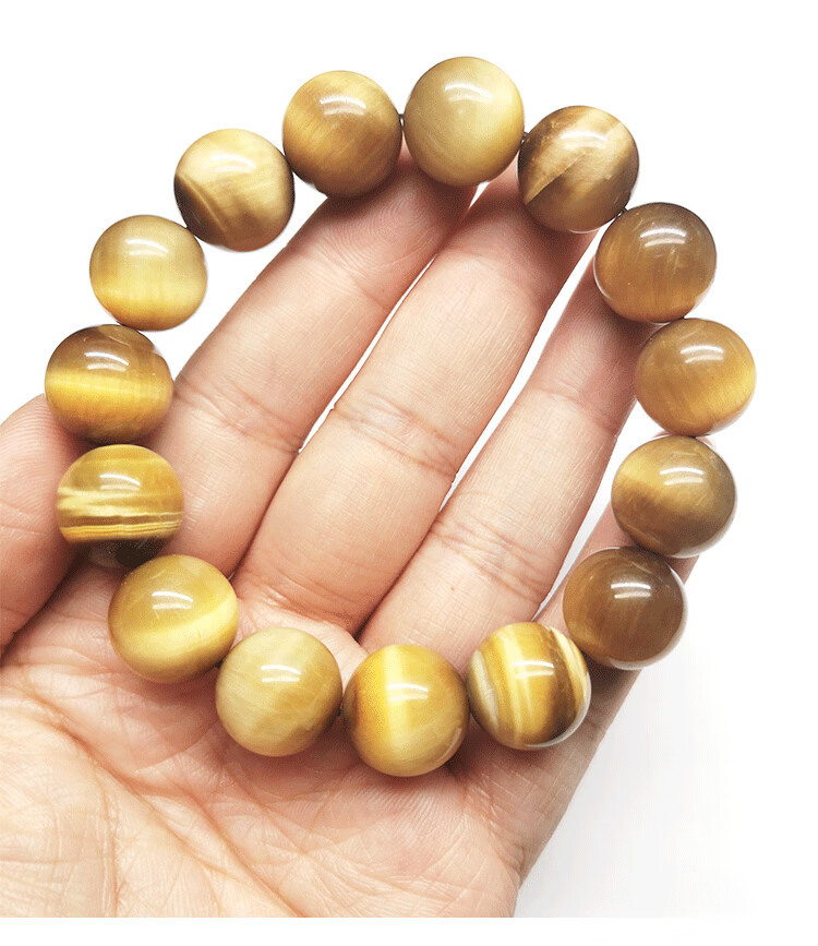 玄境堂天然金虎眼石手串男女款礼物7a收藏级强猫眼金黄色虎睛石手链