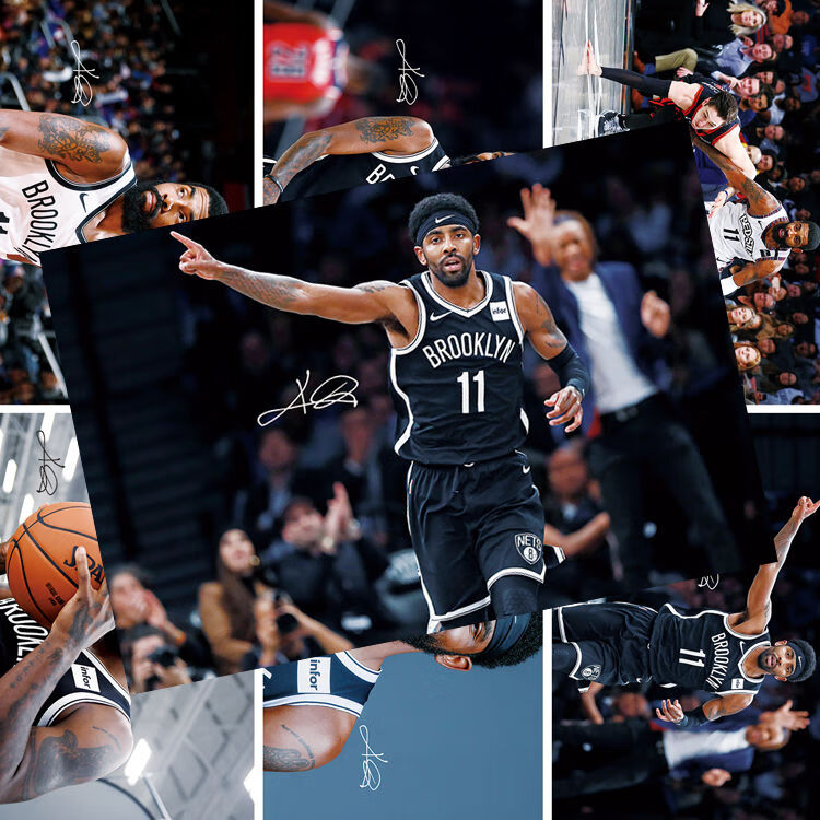 欧文海报nba全明星篮网周边同款卧室宿舍超大高清墙贴墙纸欧文d版高清