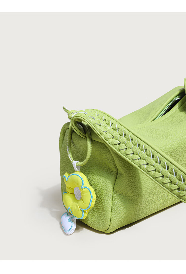 质感夏季真皮腋下单肩包包新款潮女包七夕情人节礼物 浅绿色【图片