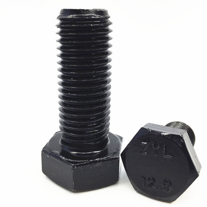 速麦通129级m24全牙螺丝高强度外六角通扣m2450250发黑材料35crmom24