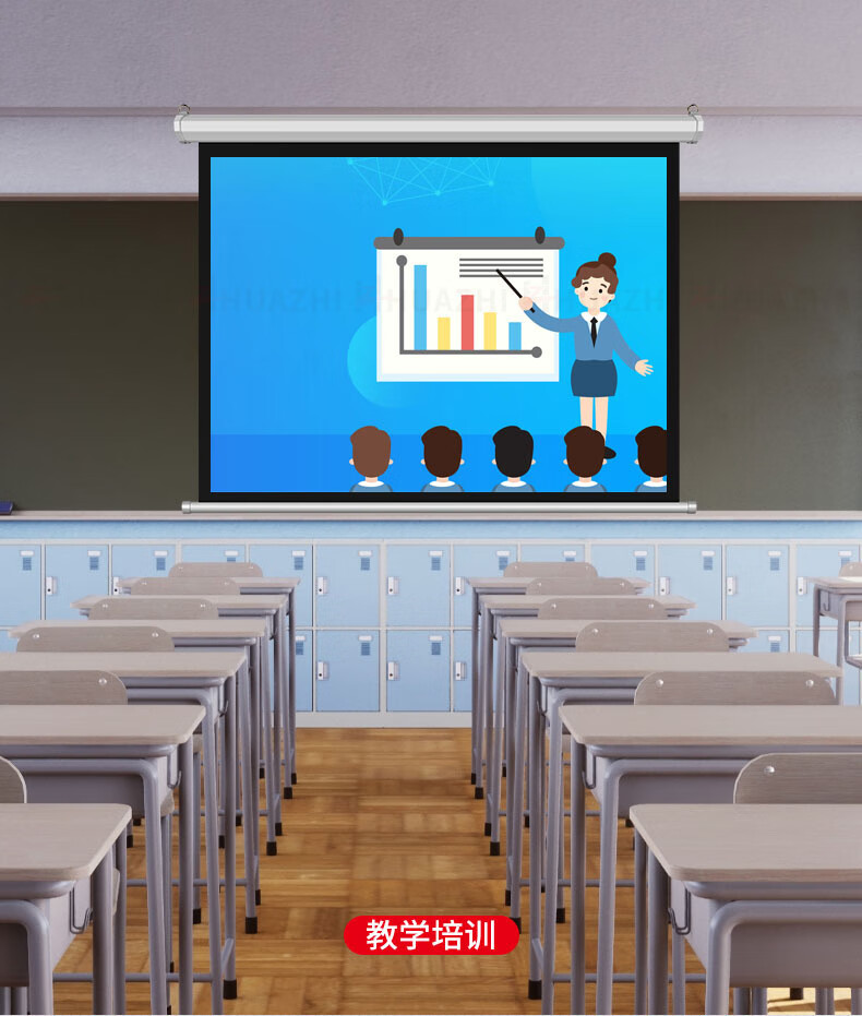 电动幕布家用100英寸130英寸150英寸200英寸投影布高清电影遥控自动