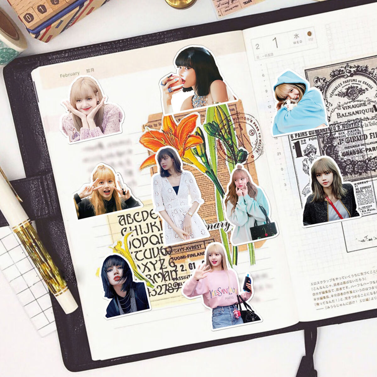 blackpink贴纸blackpink手帐贴纸lisa金智妮jennie金智秀jisoo明星