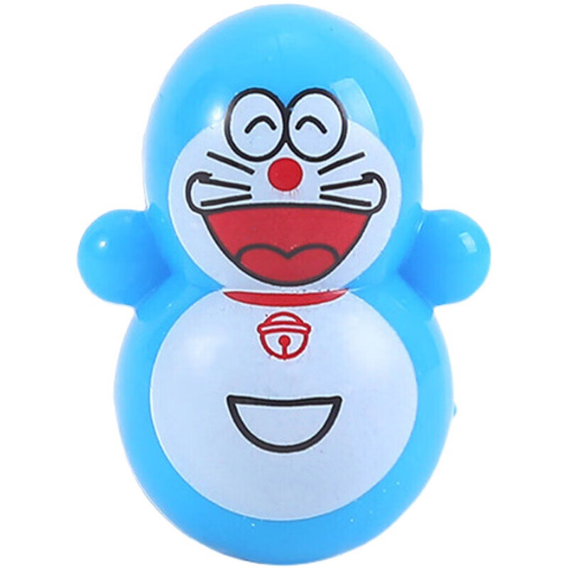 蓝胖子不倒翁迷你玩具机器猫m桌面网红小叮当猫解压哆啦a梦不倒翁