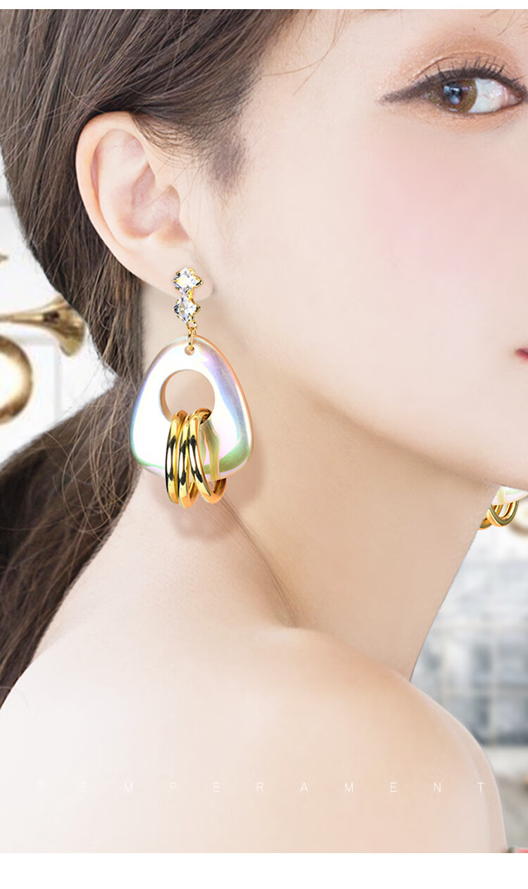 母亲节礼物春夏百搭情人节礼物缘诗芸耳坠2021新款轻奢感小众耳饰时尚