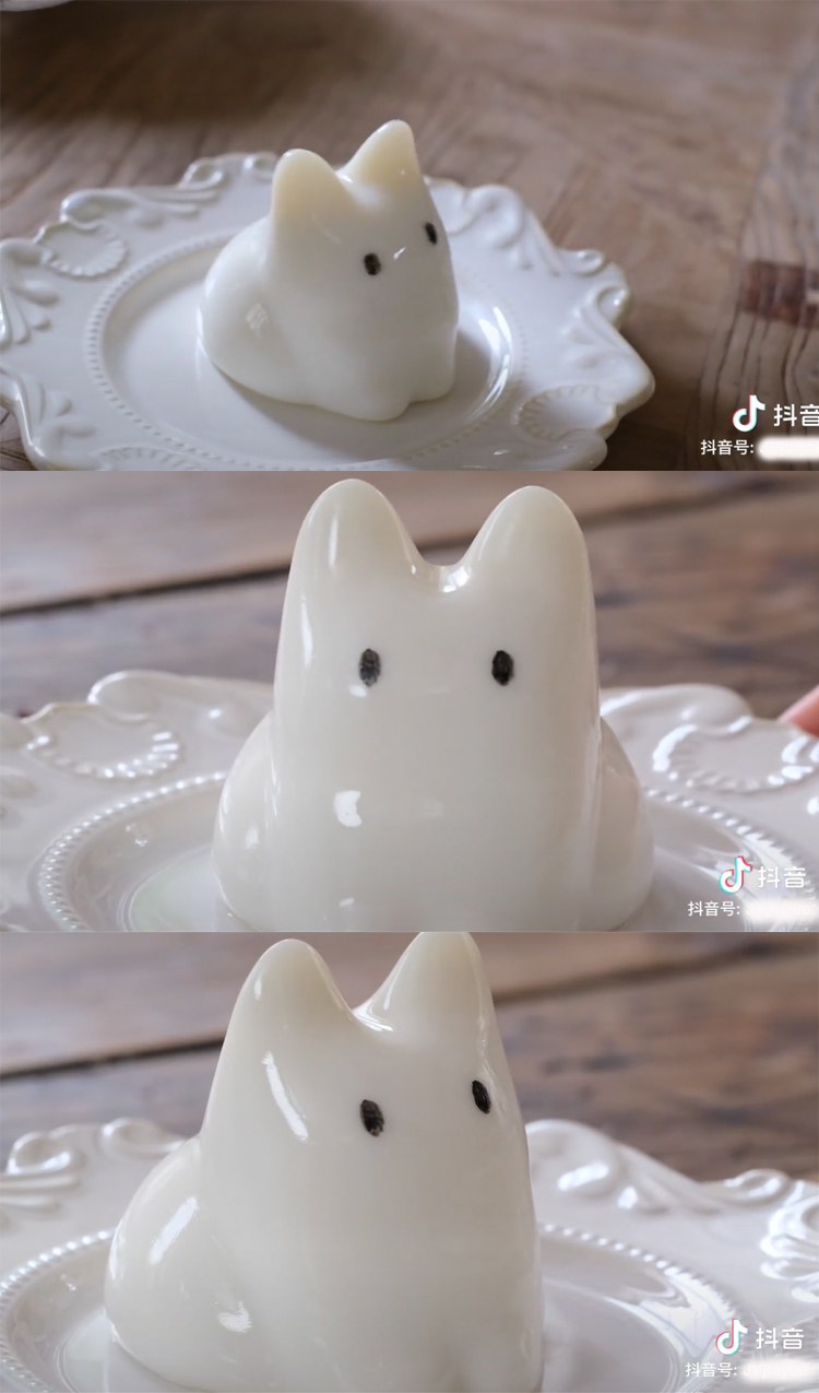 小猫果冻模具果冻布丁奶冻模具做白凉粉网红抖音同款烘焙猫咪磨具模具