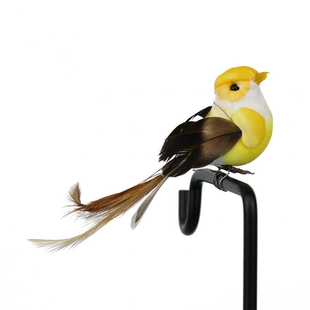 仿真小鸟森系捆绑树枝植物装饰假鸟工艺品艺术装饰羽毛小鸟 l29:2只