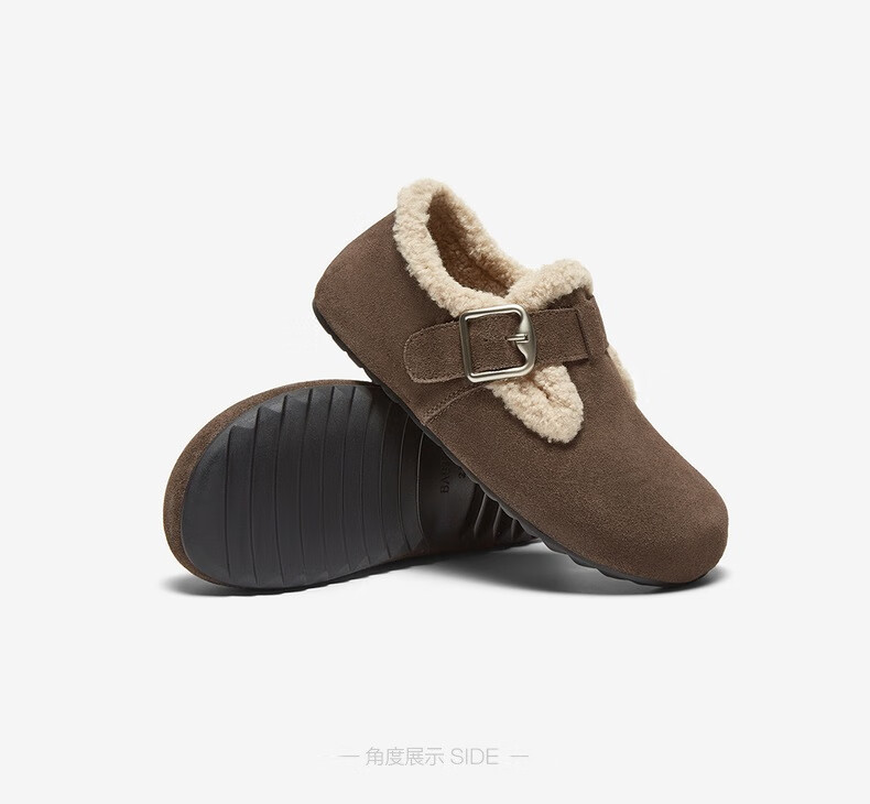 Basto 24 Winter Casual Retro Birkenstock Flat Round Toe Women's Shoes BG195DM4 Camel 37 4