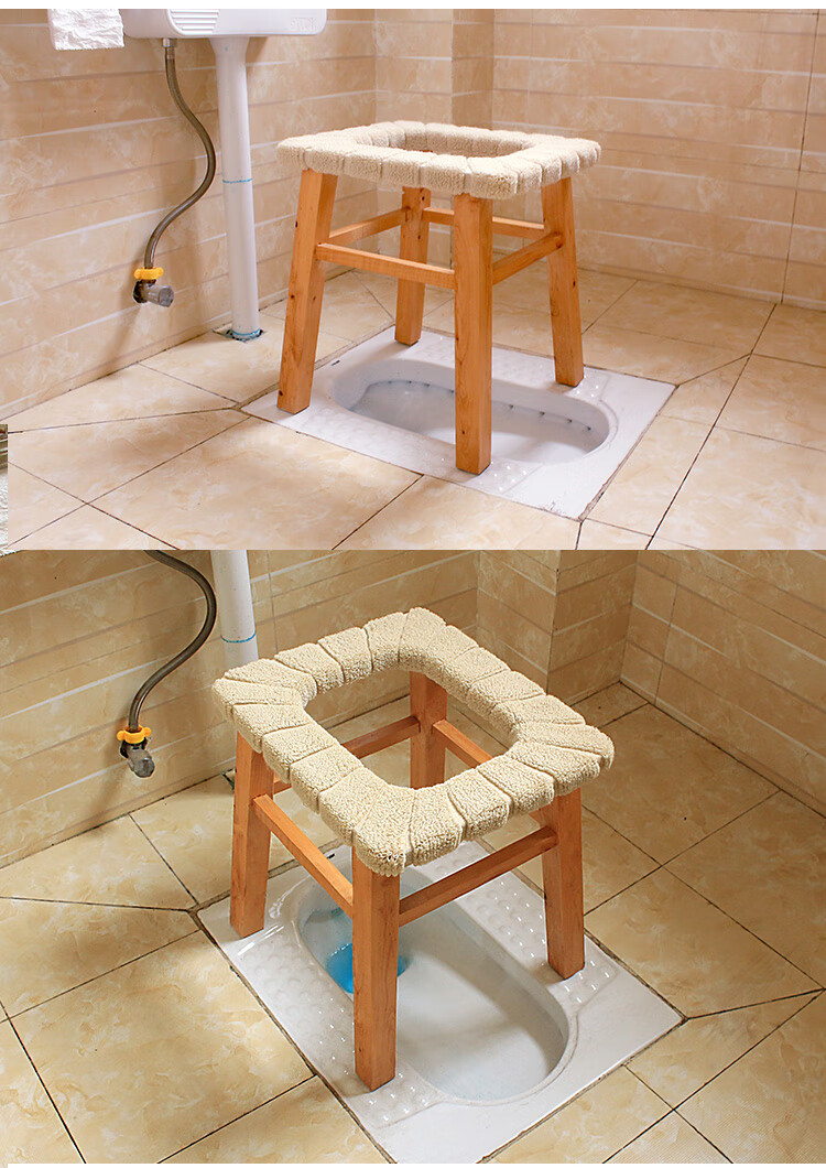 马桶坐便器家用老人孕妇移动厕所卫生间蹲坑改病人便携实木坐便椅