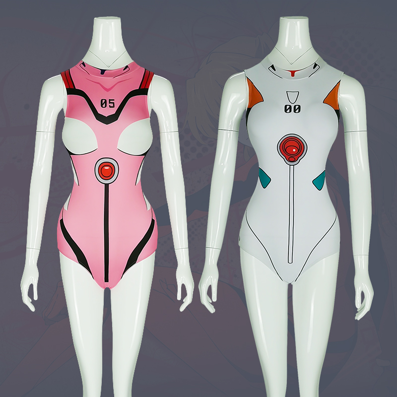 新世纪eva绫波丽明日香真希波cos动漫连体衣冰丝泳衣cosplay绫波丽白s