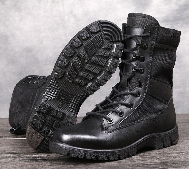 【鞋子京选】特战靴子特保鞋际华3515真皮超轻作战靴男高帮透气软底