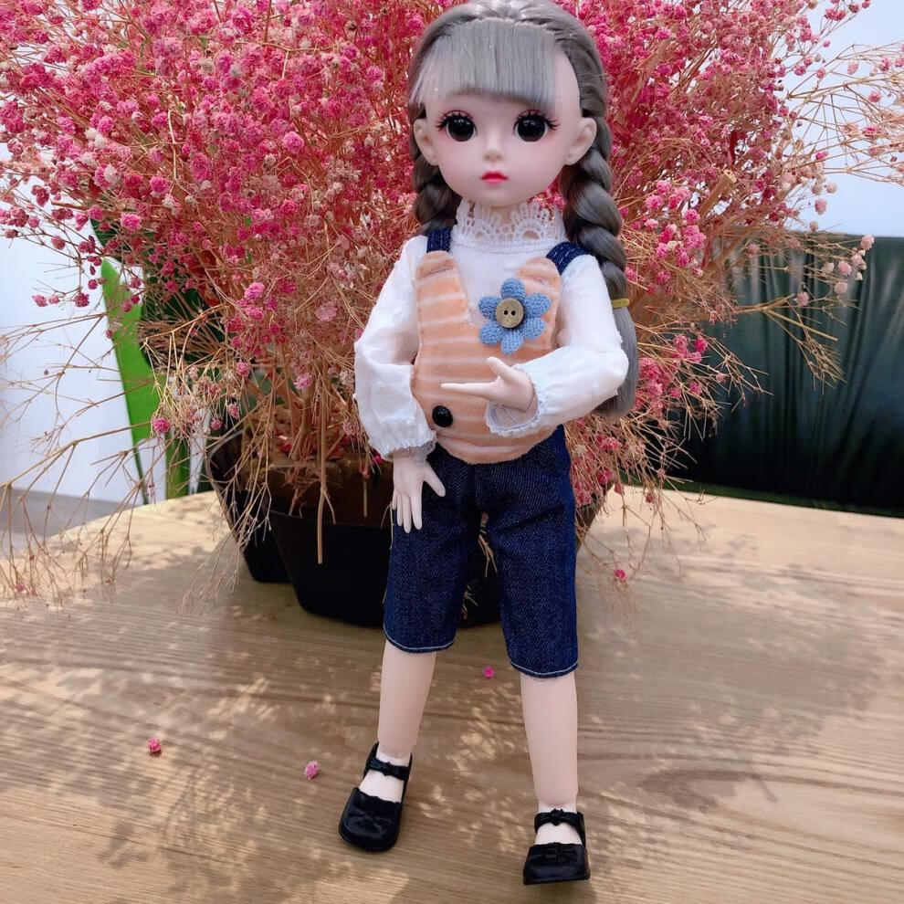 30厘米芭比娃娃6分bjd肥娃换装公主玩具27关节3d真眼