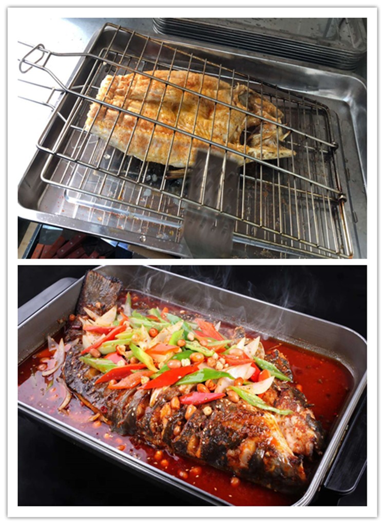 商用电烤鱼箱智能单独控温自动冲油快速烤鱼餐厅青鲨电烤炉电烤鱼炉x2