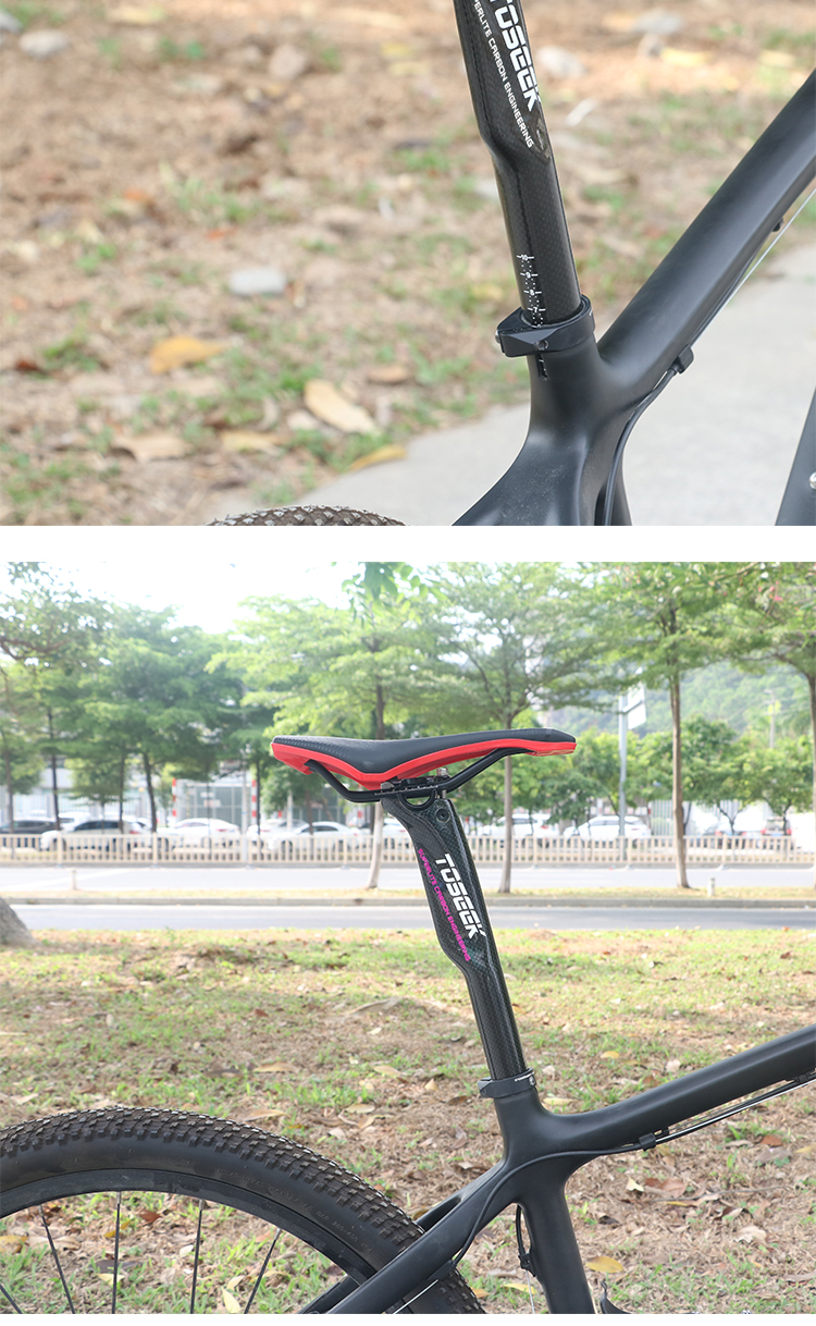 台湾toseek进口日本t800高强度全碳纤维坐管超轻山地车坐杆公路车死飞