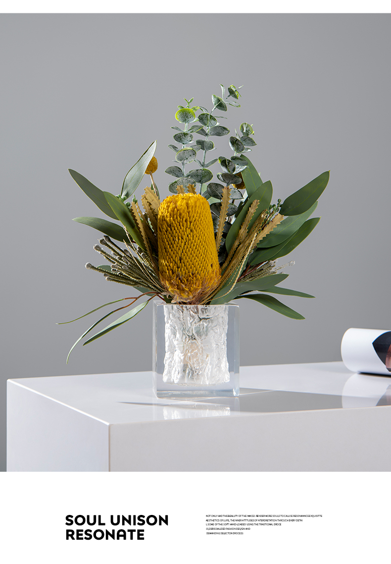 高档轻奢仿真花摆件假花客厅餐桌摆花售楼处洽谈桌装饰花艺花艺摆件a