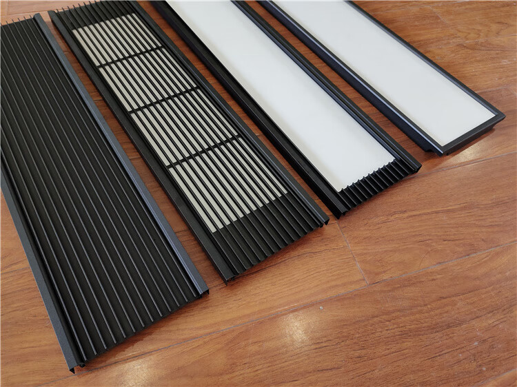 发光黑色边线 收边条型材角线集成吊顶铝扣板 铝蜂窝大板边线格栅 b款