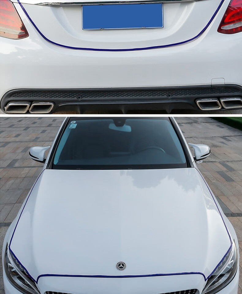 汽车门防撞条通用型门边保护条免粘贴开门防刮蹭磕碰胶条装饰用品黑色