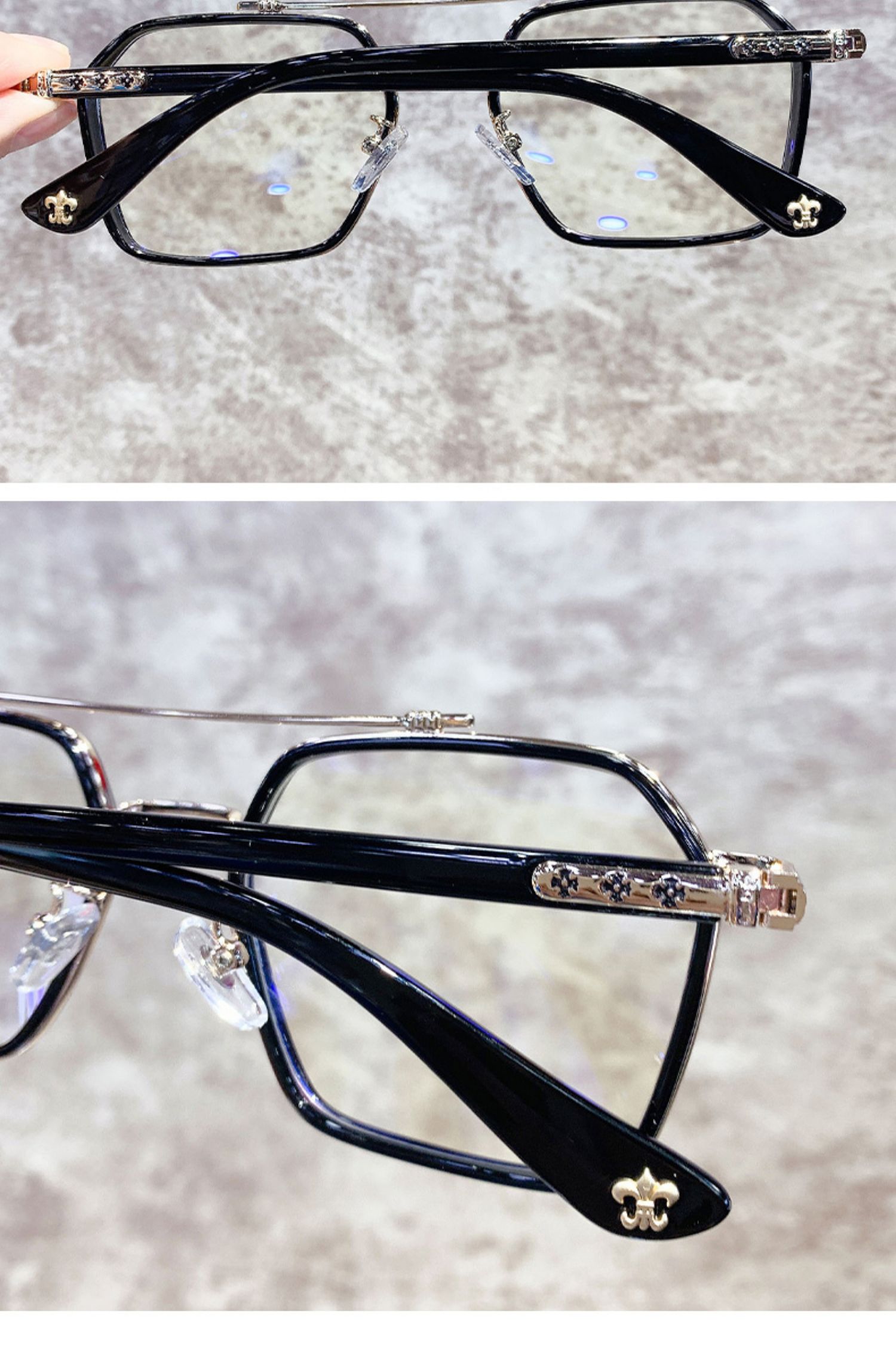 眼镜男款网上可配有度数复古大框大圆脸宽眼睛架女韩版潮男士 黑银色