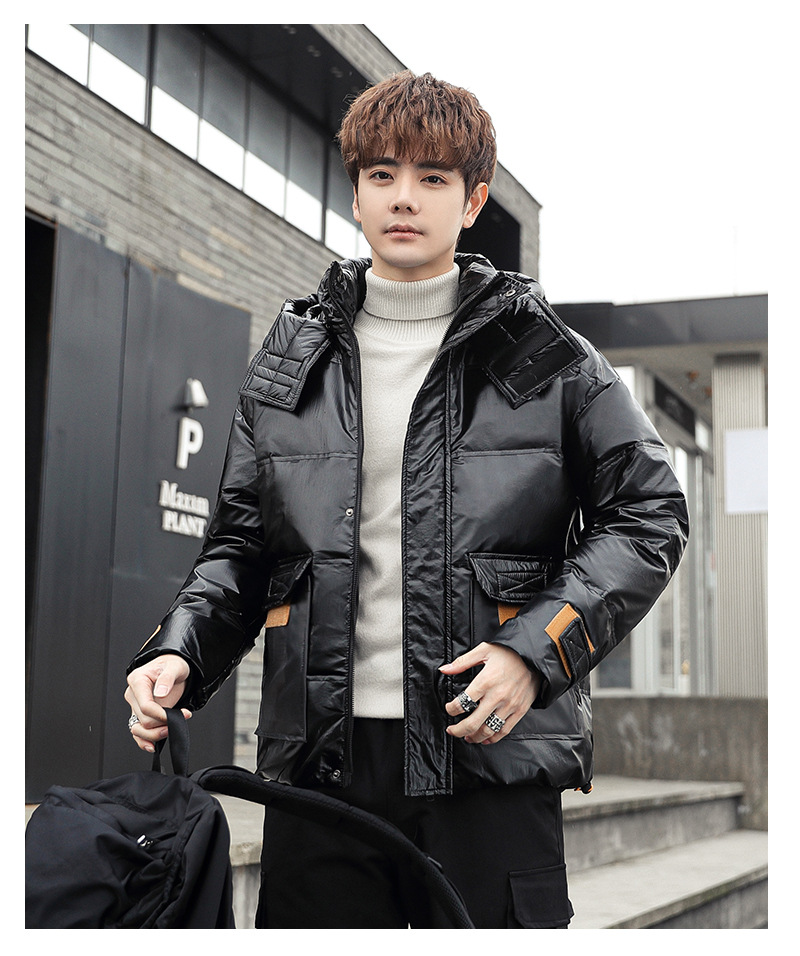 南极人羽绒服男秋冬新品新款男士亮面青少年白鸭绒加厚冬季免洗外套潮