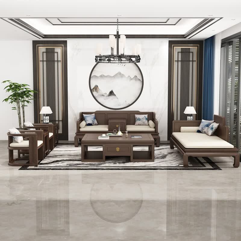 高档沙发客厅欧式北欧新中式沙发现代中式别墅客厅轻奢家具禅意中国风