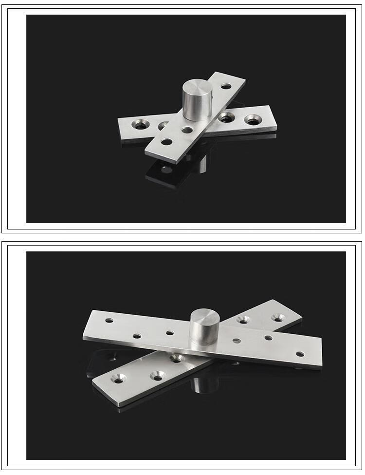 旋转书架连接件360度不锈钢书柜家具五金配件旋转天地中心转轴偏心轴
