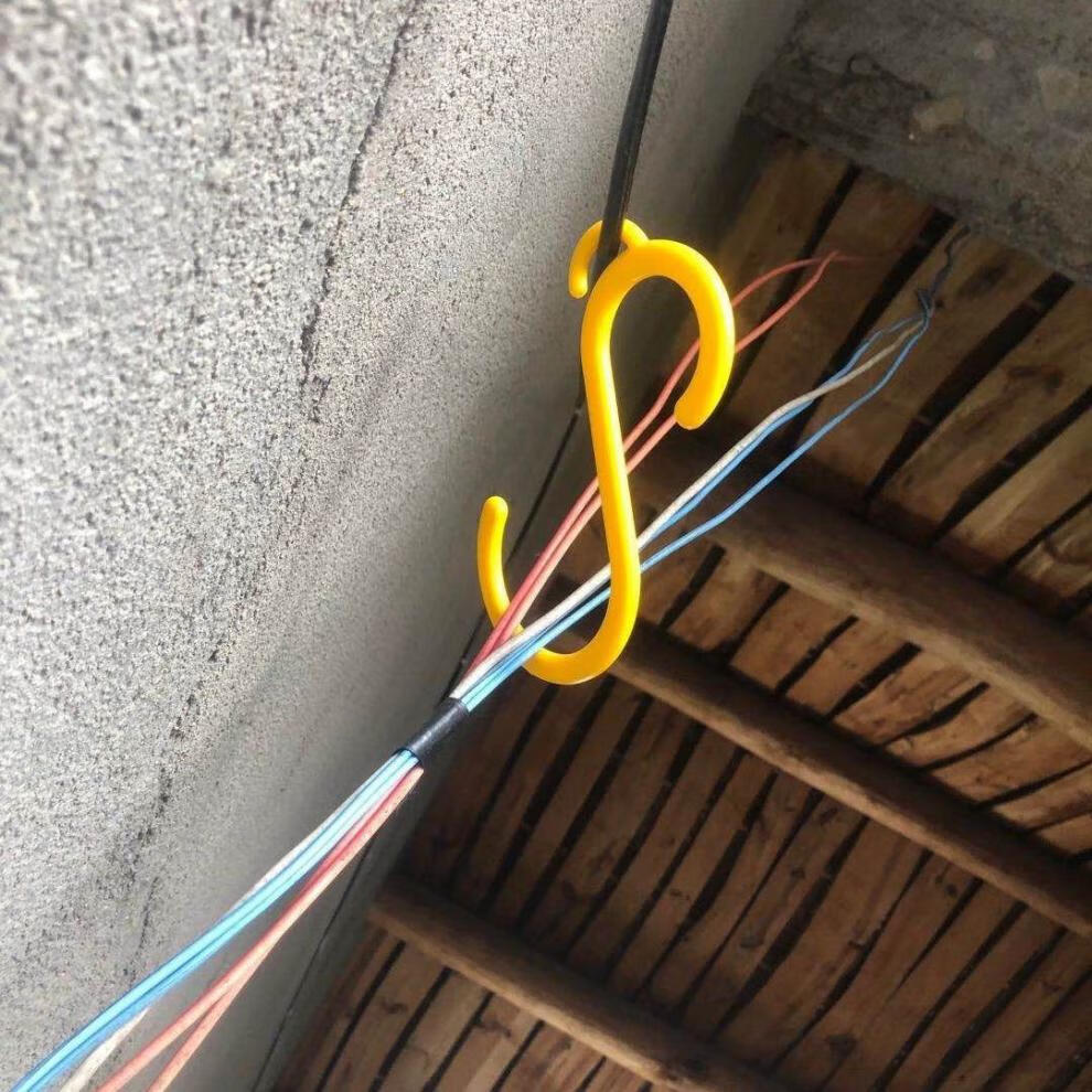 电缆挂钩s弯钩s型电缆线挂钩s电线挂钩架子管绝缘钩塑料钩子绝缘挂钩