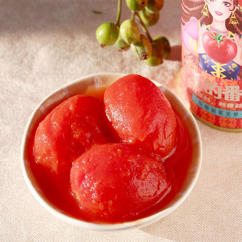 新疆去皮番茄罐头整番茄酱蔬菜西红柿整颗罐头餐饮饭馆居家炒菜 阗蜜