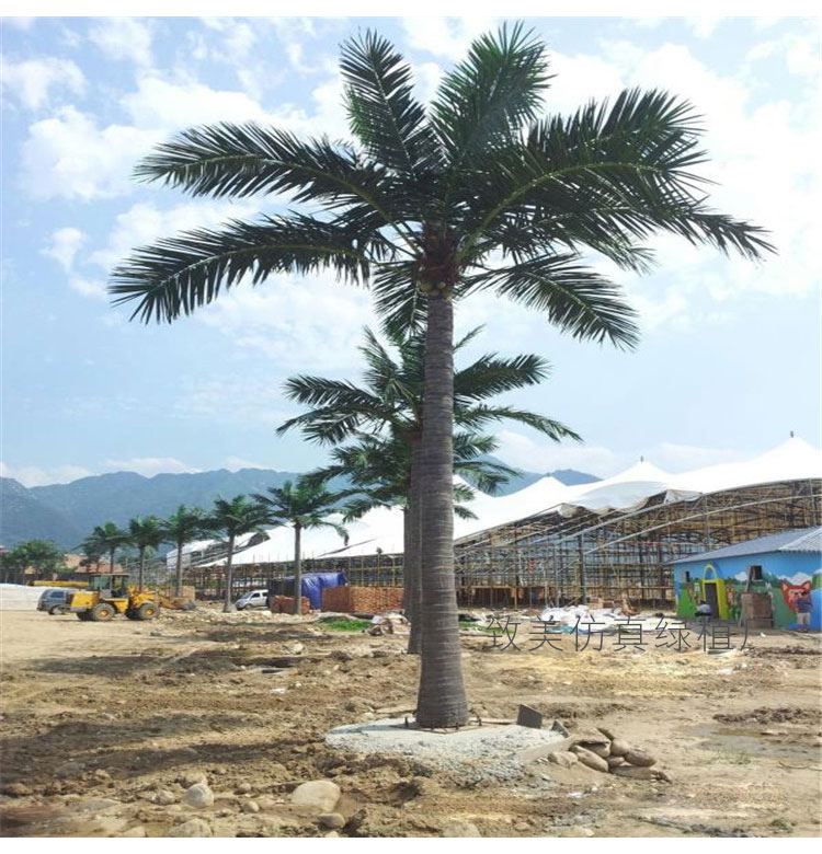 楠花绿坊仿真椰子树叶片棕榈树葵扇叶芭蕉叶香蕉绿叶子假树叶道具钢管