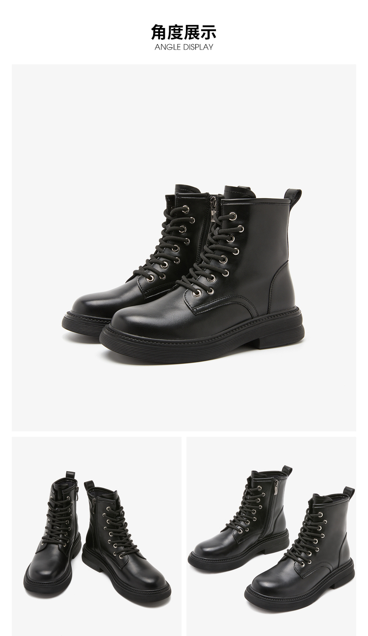 西遇马丁靴女潮ins酷2021年冬季新款时尚百搭英伦风显瘦短靴黑色35