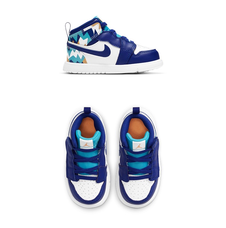 nike air jordan 耐克婴童学步鞋 aj 1 男童运动鞋魔术贴儿童休闲板鞋
