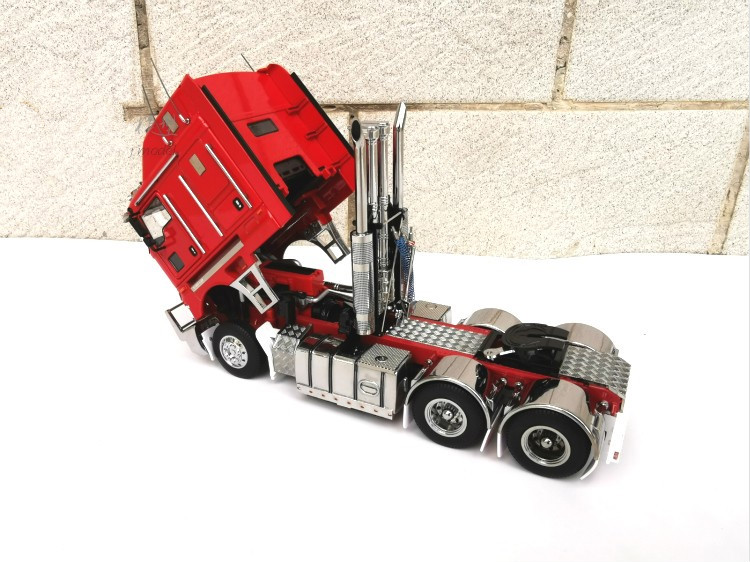 132肯沃斯kenworthk200澳洲卡车拖头合金汽车模型红色