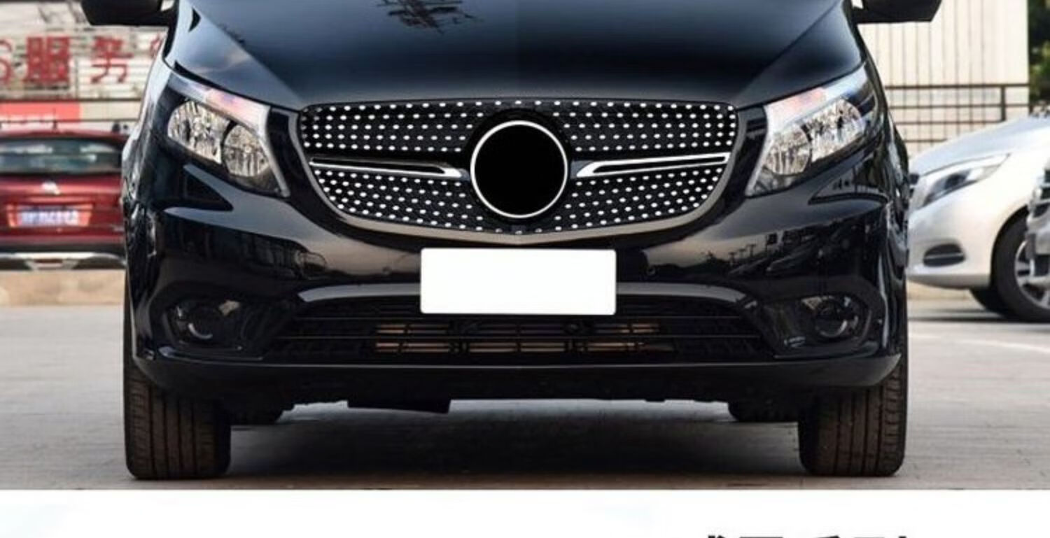 21奔驰满天星中网c级c260la200glc260e300lgt竖条大标中网改装1619glc