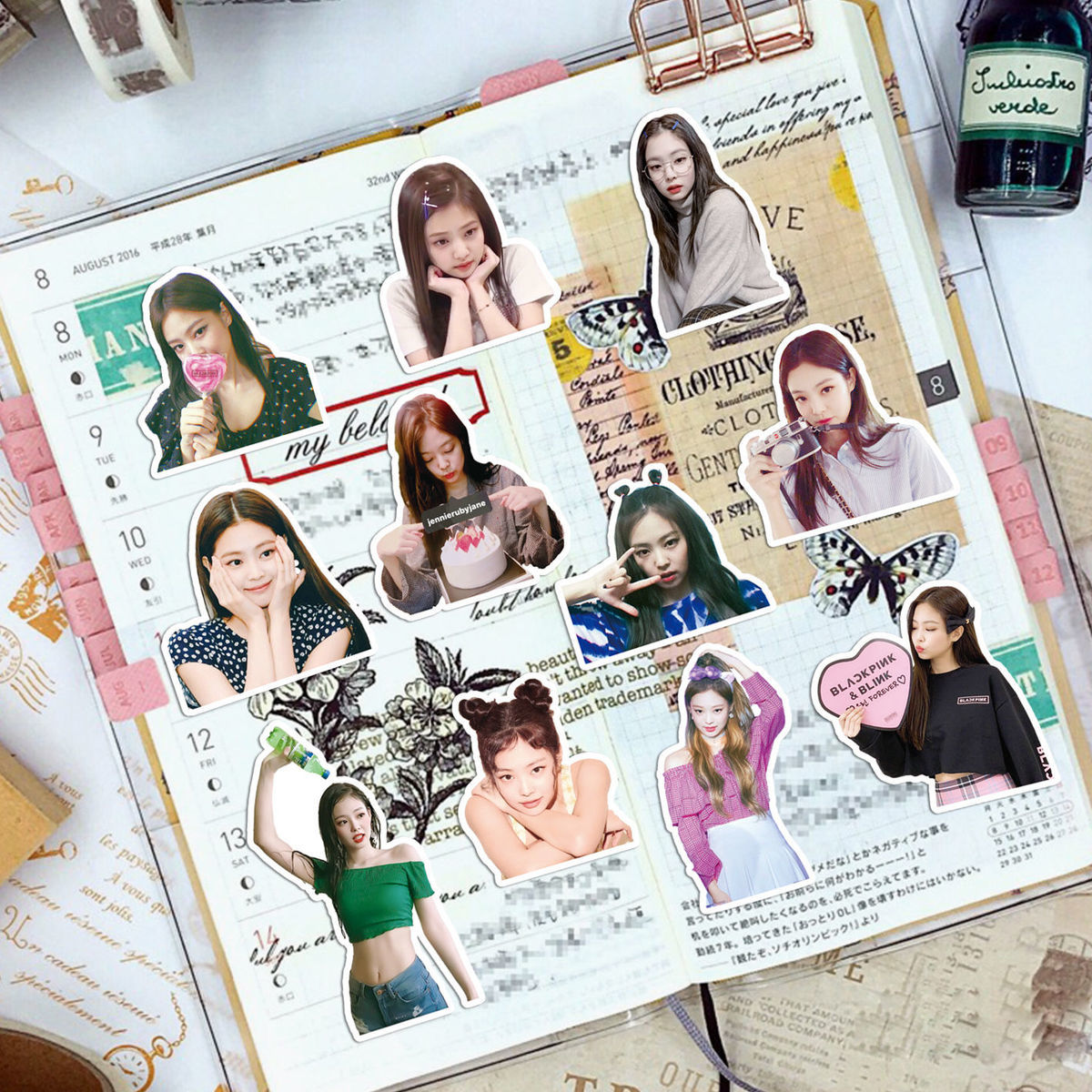 blackpink贴纸blackpink手帐贴纸lisa金智妮jennie金智秀jisoo明星