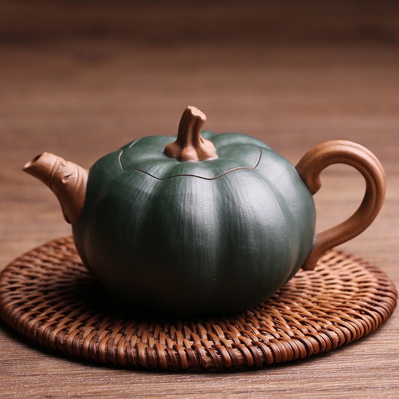 南瓜壶紫砂壶宜兴紫砂壶南瓜壶丰收仿生器花器纯全手工名家泡茶小品壶