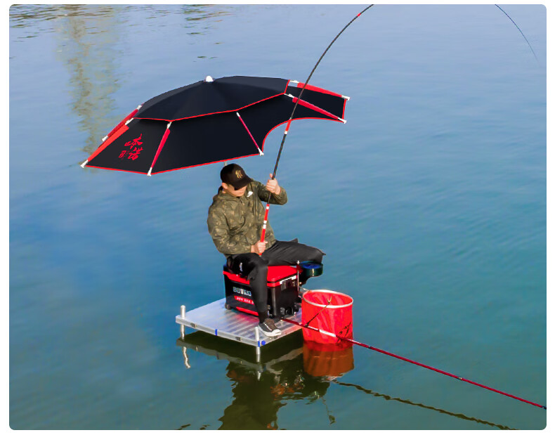 本诺钓鱼伞万向大钓伞钓箱钓椅专用防暴雨遮阳野钓三折叠太阳伞高密度