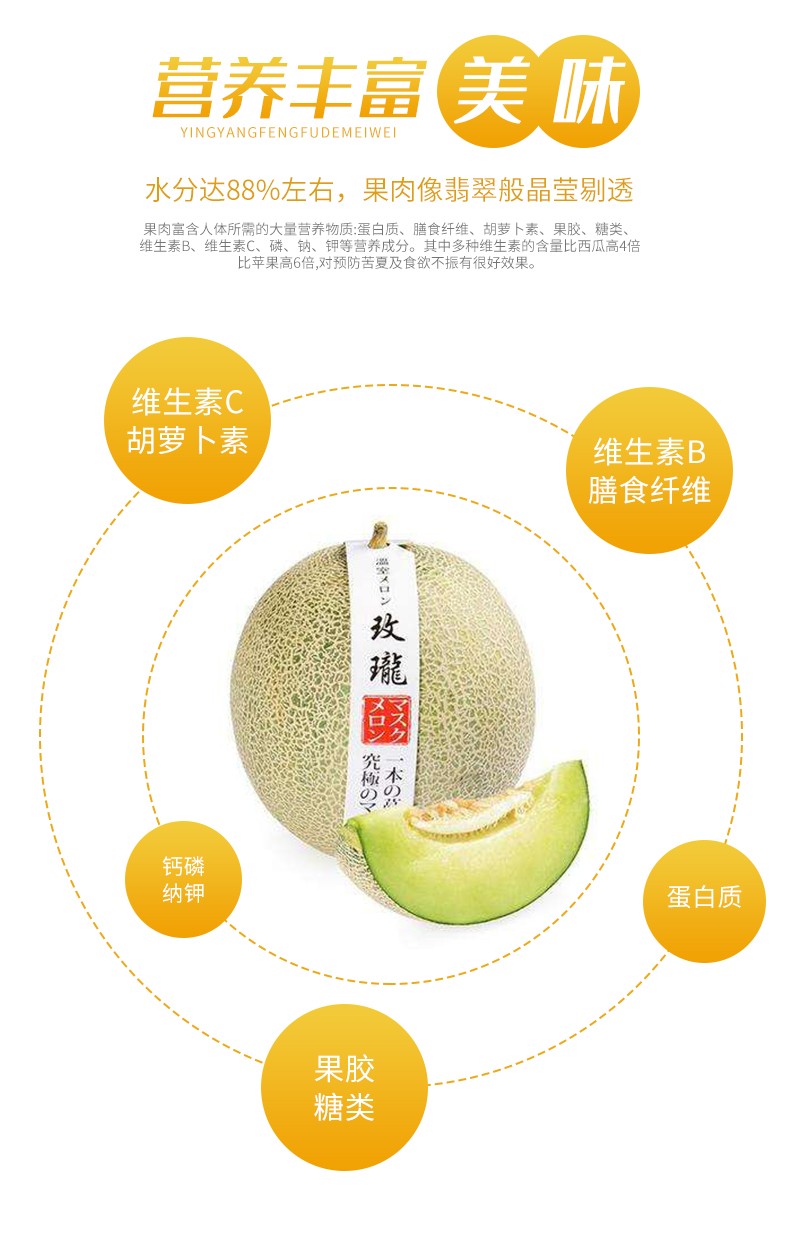 日本品种玫珑瓜 玫珑蜜瓜_4个装【图片 价格 品牌 报价】-京东