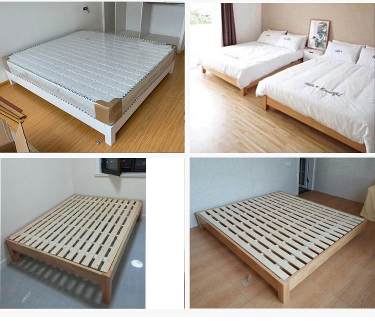 实木无床头床架双人床1米8无靠背床架子地台床矮床榻榻米单人床单床