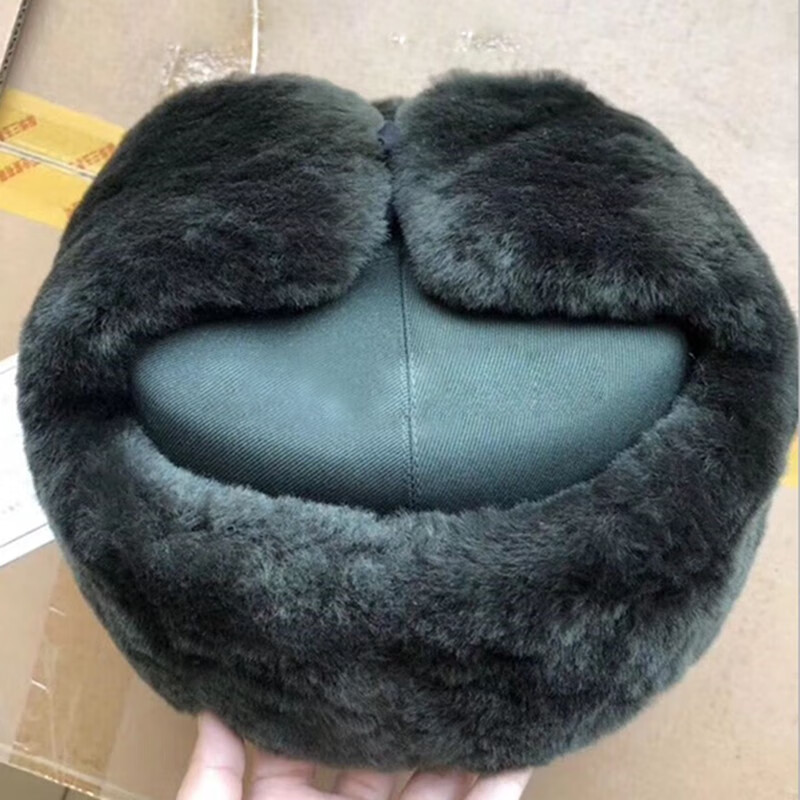 雷锋帽男温区栽绒帽加厚冬季火车头棉帽防风挡雪东北老人执勤防寒帽寒