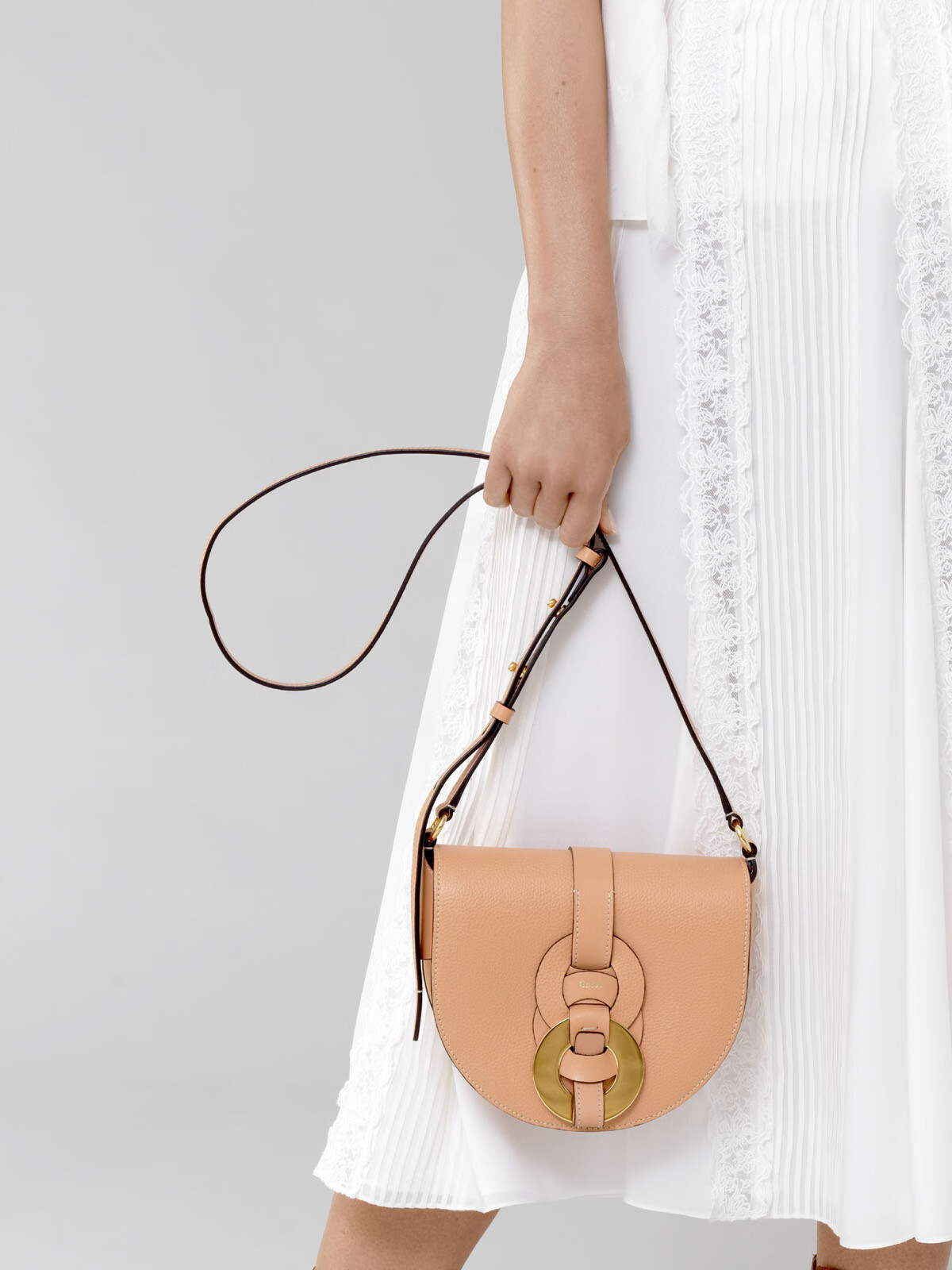 chloe女包 克洛伊女包 chc21ss344徽标 马鞍包 单肩斜跨包 奢侈品女包